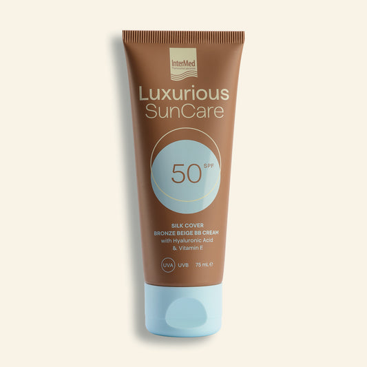 Luxurious Sun Care Silk Cover Bronze With Hyaluronic Acid SPF50