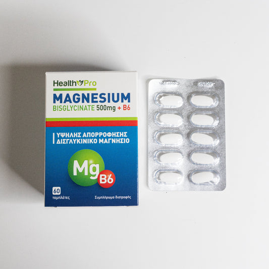 Magnesium Bisglycinate 500mg + Vitamin B6